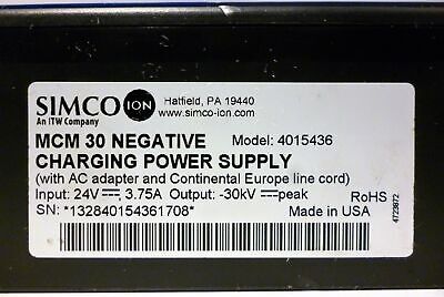 Simco MCM30 Negative Charging Power Supply