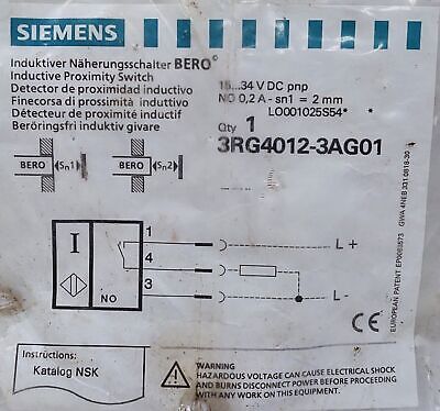 Siemens 3RG4012-3AG01 Inductive Proximity Sensor