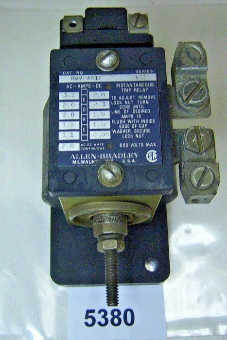 Allen-Bradley Instantaneous Trip Relay 809-A01E 2 AC / DC