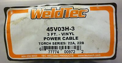 Weldtec 45V03H-3 3 ft Power Cable