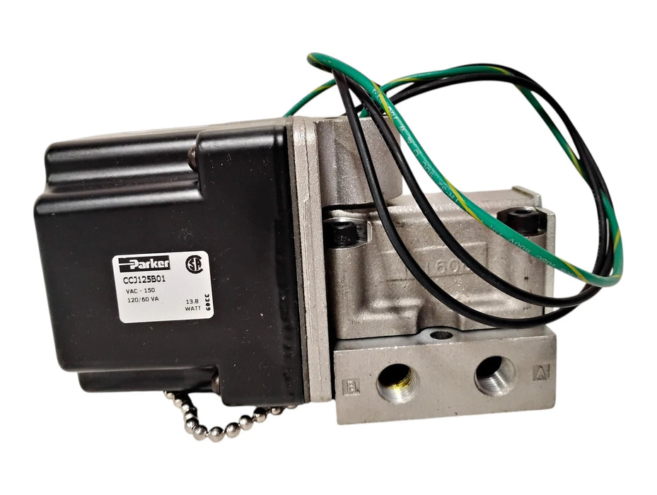 Parker CCJ125B01 120 V AC 150 PSI 13.8 W 1/4" NPT Solenoid Valve