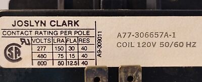 Joslyn Clark DP2C302-120 110/120 V AC 2 P Definite Purpose Contactor