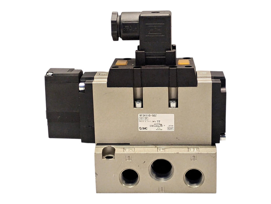 SMC VFS4110-5DZ Solenoid Valve w/ 24 V DC Coil and Manifold