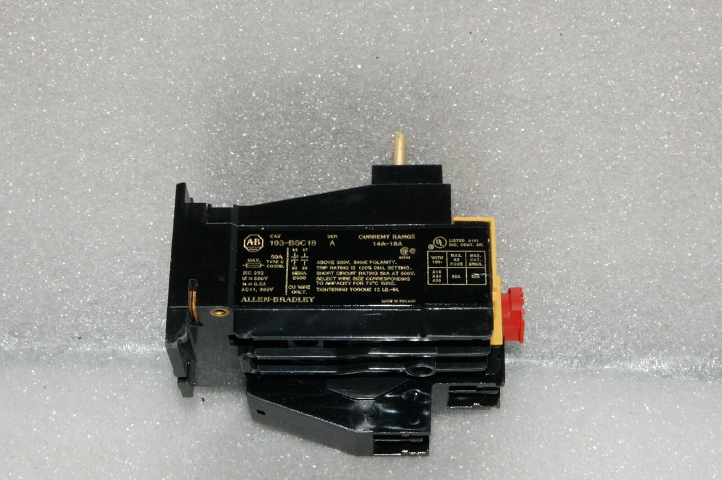 Allen-Bradley 193-BSC18 OVERLOAD RELAY