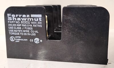 Ferraz Shawmut 60303J 600 V 30 A 3 Pole Fuse Block