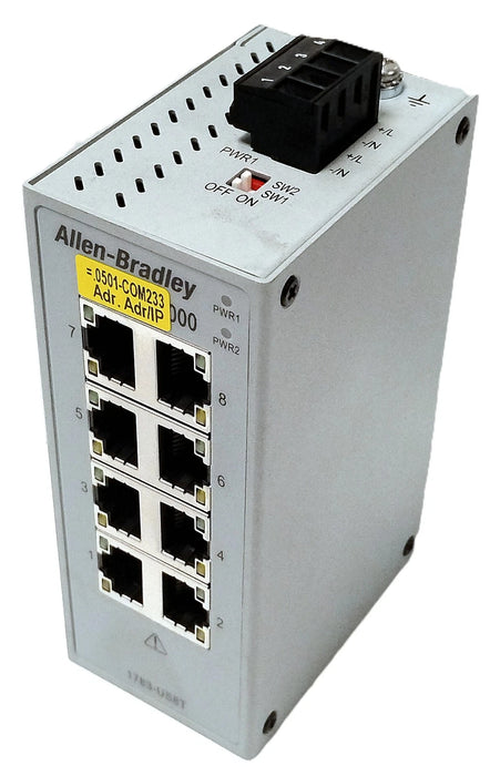 Allen-Bradley 1783-US8T STRATIX 2000 Ser B 24 V AC/DC Unmanaged Ethernet Switch