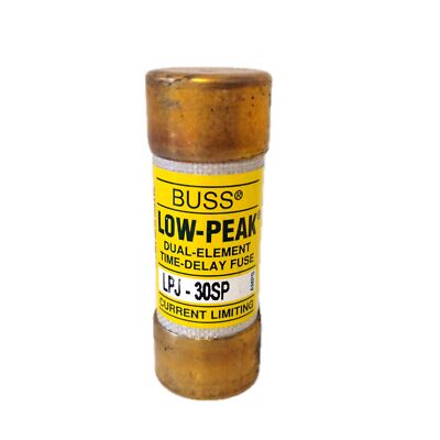 Bussmann LPJ-30SP 600VAC/300VDC 30 A Class J Current-Limiting Time-Delay Fuses