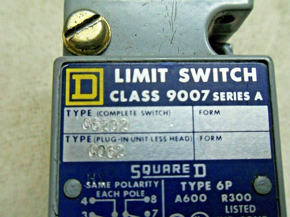 Square D 9007-C62B2 Limit Switch