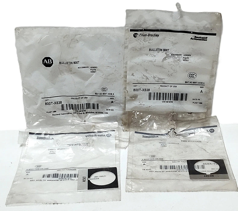 Allen-Bradley 800T-X538 RESET Aluminum Legend Plate for 30 mm Switches