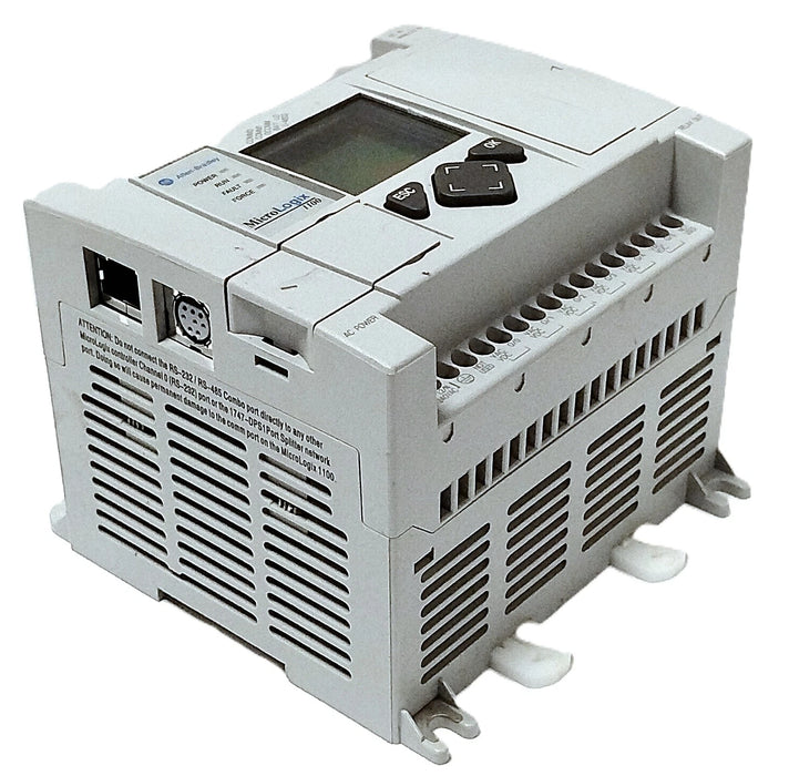 Allen-Bradley 1763-L16BWA Ser B FW 12 MicroLogix 1100 120-240 VAC PLC Controller