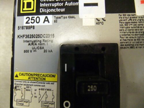 Square D Circuit Breaker 250A KHF3625025DC2315