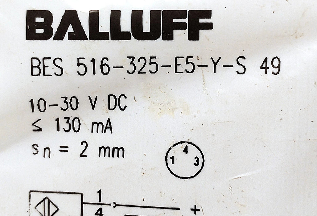 Balluff BES 516-325-E5-Y-S49 BES030W 10-30 V DC Inductive Proximity Sensor