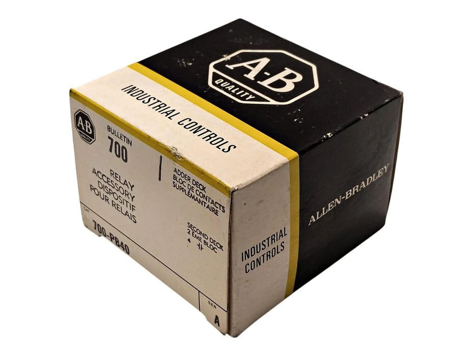 Allen-Bradley 700-PB40 10 A 4-Pole Adder Deck Relay Accessory