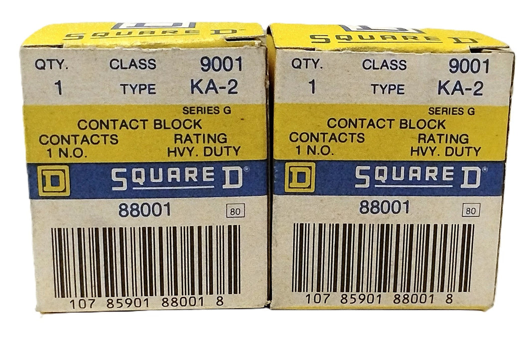 Square D 9001-KA-2 Ser G 600 V 10 A 30 mm 1 NO Contact Block