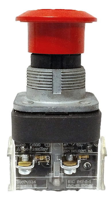 Allen-Bradley 800T-FX6D4 600 V Red Mushroom Head Push-Pull-Release Pushbutton