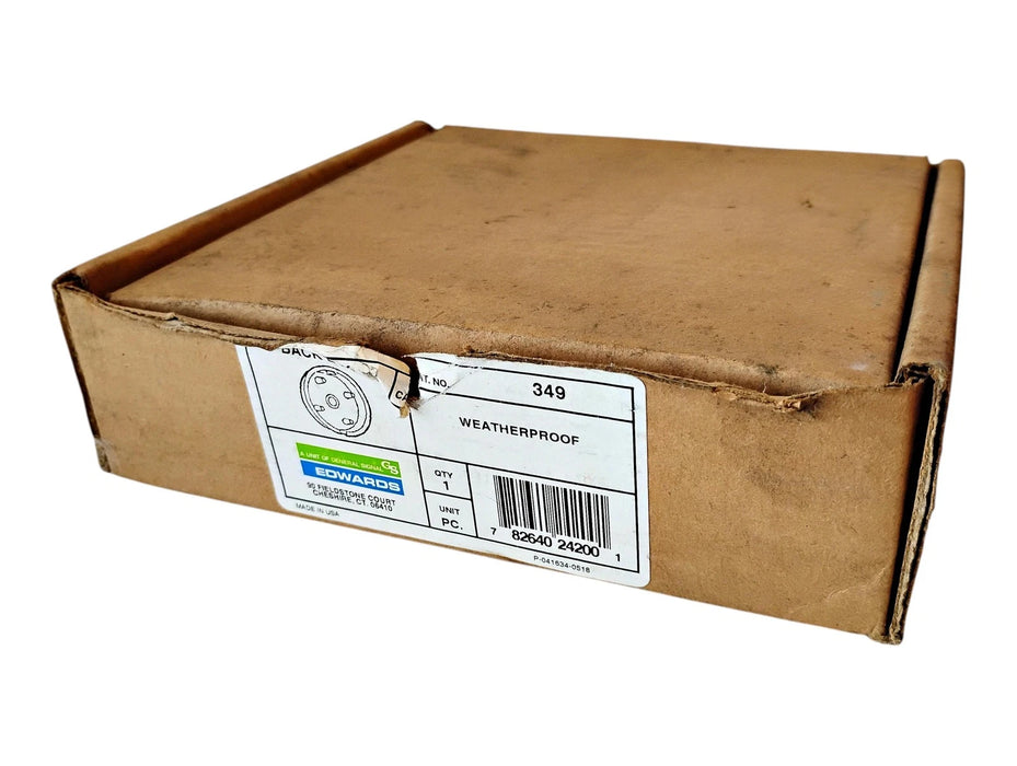 Edwards Signaling 349 Weatherproof Back Box