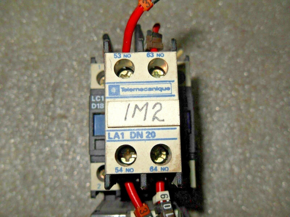 Telemecanique LC1 D18 10 Contactor W/ LA1-DN20 & LR2-D1321