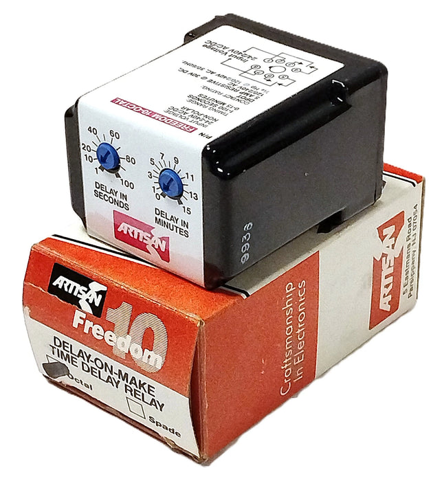 Artisan FREEDOM10/OCTAL 24-240 V AC 5 A Adjustable Delay-On Time Delay Relay