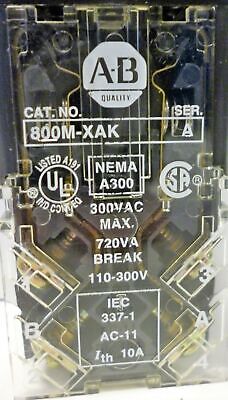 Allen-Bradley 800MR-B2AK Round Black Pushbutton