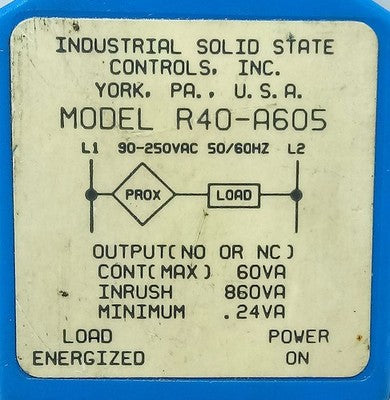 ISSC R40-A605 90-250 V AC Solid State Proximity Sensor