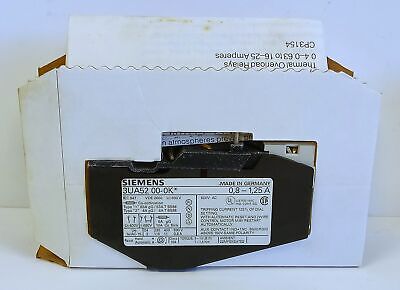 Siemens 3UA53-UW1 0.8-1.25 A Adjustable Overload Protection Relay