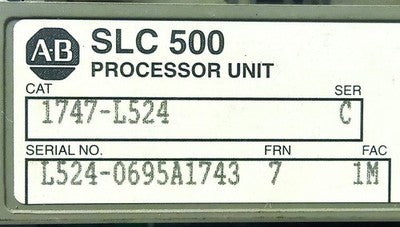 Allen-Bradley 1747-L524 Ser C SLC 500 5-24 V DC PLC Processor
