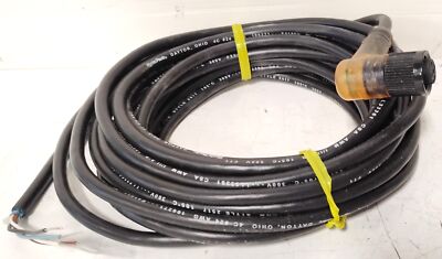 Hyde Park AC117 16 ft Right-Angle M12 Micro 4-Conductor Connector Cable w/ LEDs