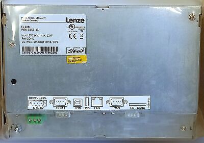 Lenze EL 108 3253-11 Rev 2D.41 24 V Touch Panel Operator Interface w/ Windows CE