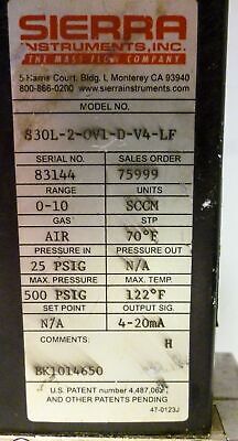 Sierra 830L-2-0V1-D-V4-LF Flow Sensor