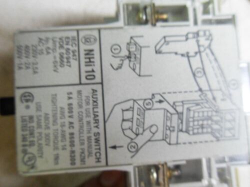 MOELLER ELECTRIC PKZM1-2,4, NHI10, DIL-00M STARTER MOTOR PROTECTOR W/AUX