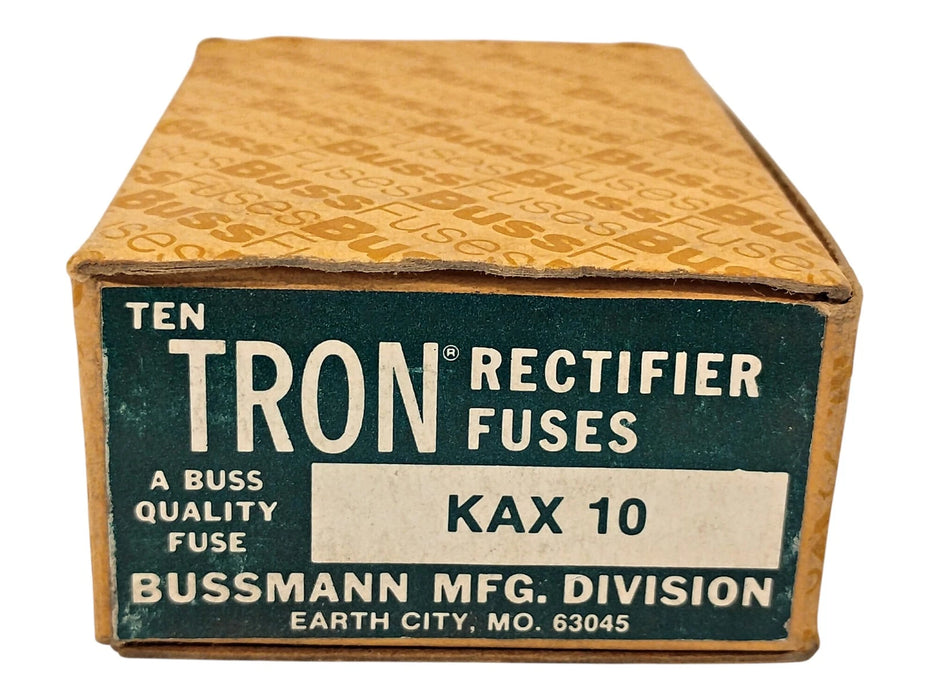 Bussmann KAX-10 250 V AC/DC 10 A Current-Limiting Fast-Acting Rectifier Fuses