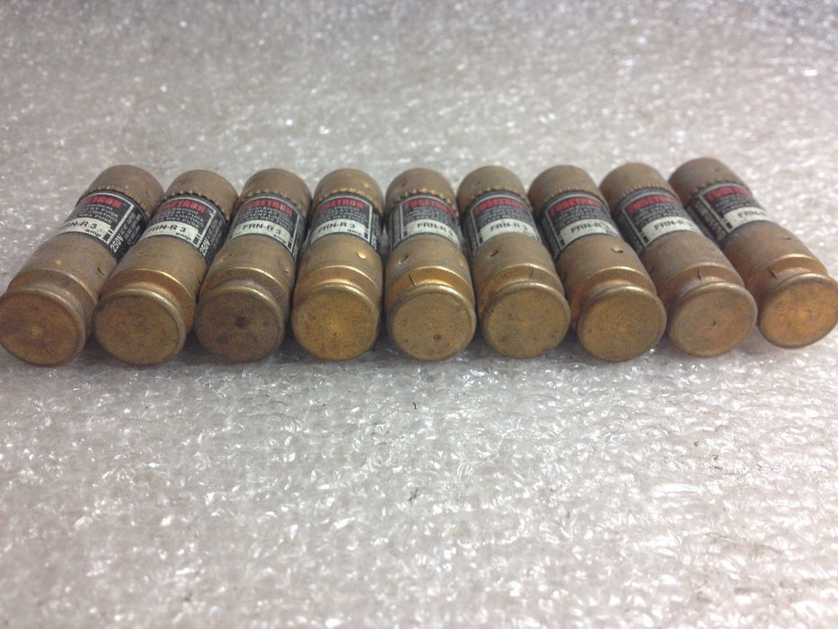 9 Bussmann FRN-R-3 Fuses