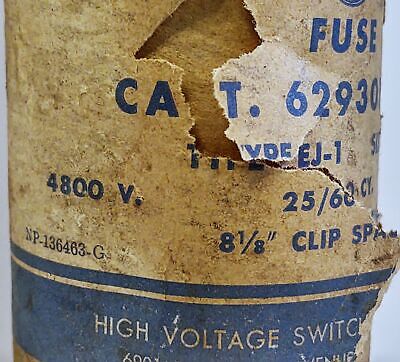 GE 6293011G13 4800 V 2E Amp 25/60 CY Type EJ-1 Size B Fuse