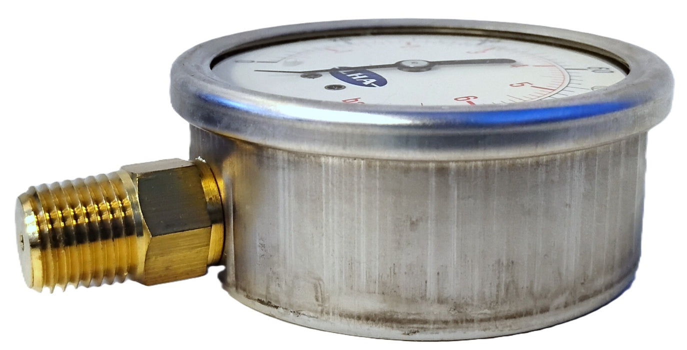 LHA PGL-A-63-N-B-100-S 0-100 psi Glycerin Filled Air Pressure Gauge
