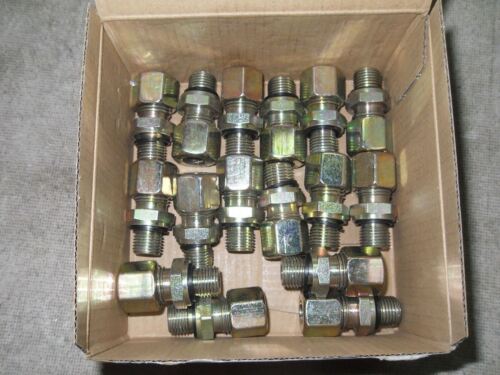 Lot Of 16 Parker Ge10Lreda3C Straight Stud Fittings