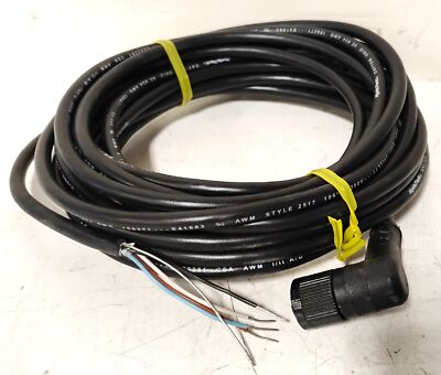 Hyde Park AC132 16 ft Right-Angle M12 Micro 4-Conductor Connector Cable