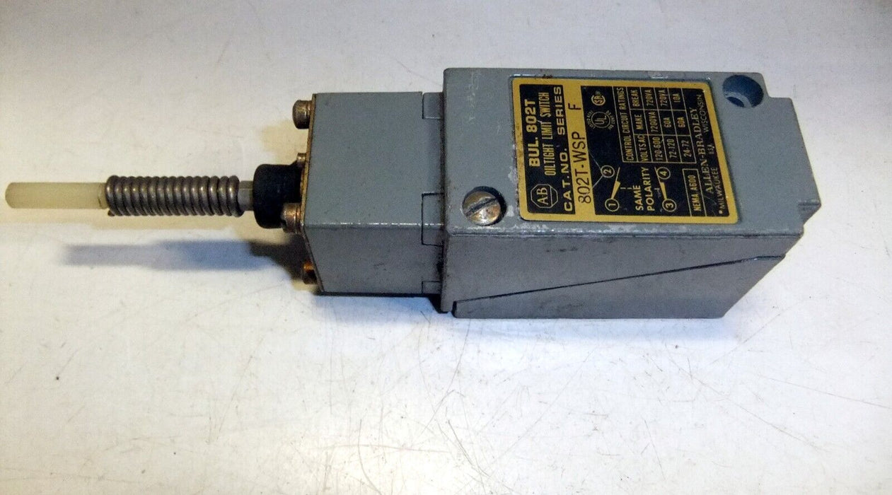 Allen-Bradley Limit Switch Nylon Cat Whisker Wobble 802T-WSP