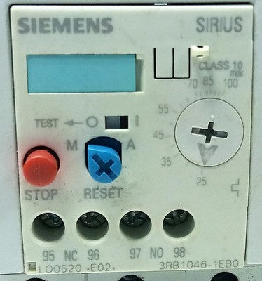 Siemens 3RB1046-1EB0 25-100 A Adjustable Overload Protection Relay