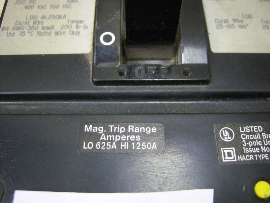 Square D Circuit Breaker KAB36125 3P 600V 125A