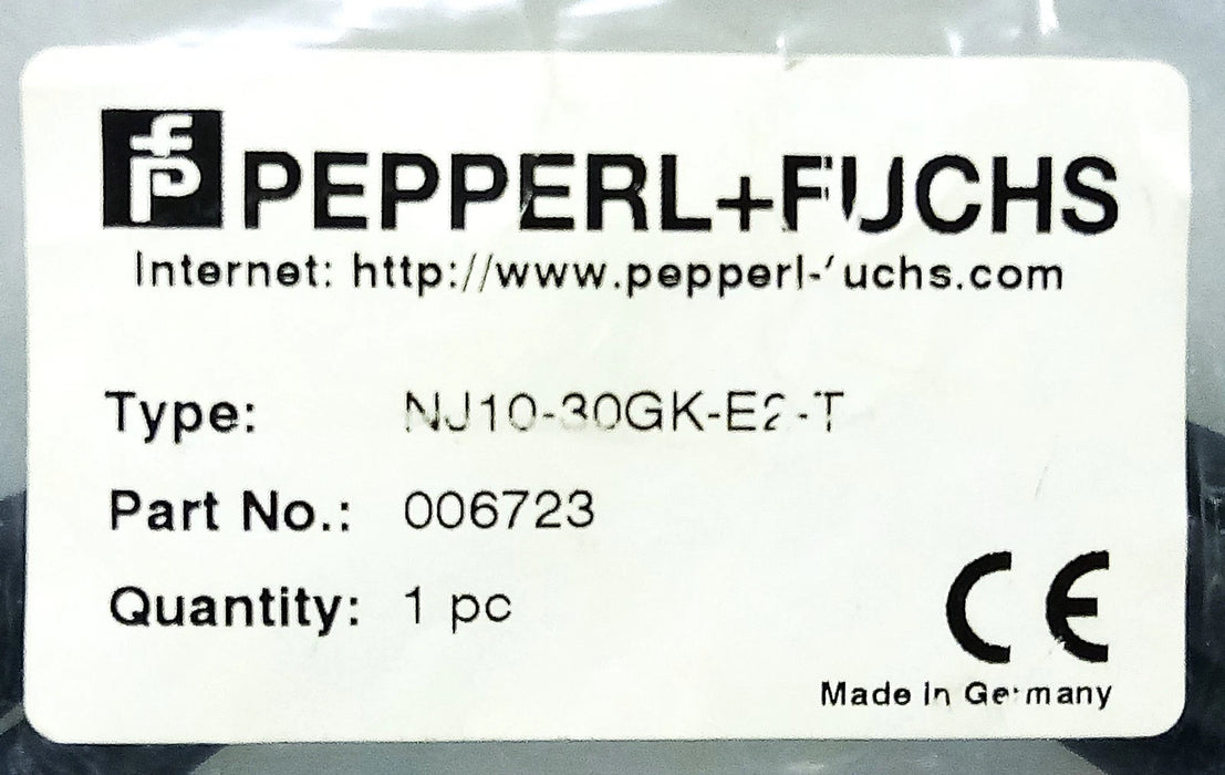Pepperl Fuchs NJ10-30GK-E2-T 006723 10-30 V DC Inductive Proximity Sensor
