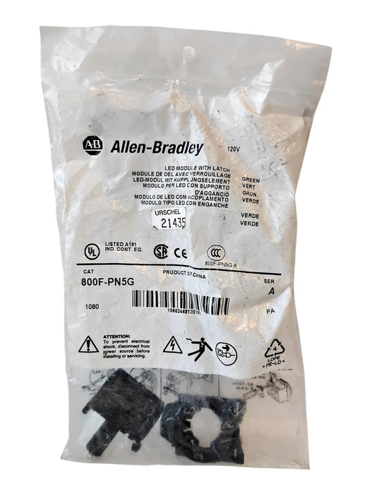 Allen-Bradley 800F-PN5G 120 V Green LED Module with Latch