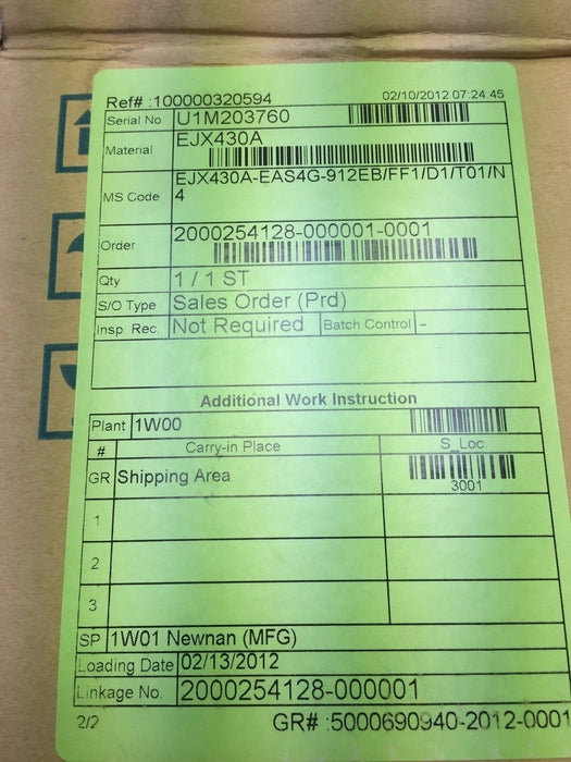 Yokogawa EJX430A-EAS4G-912EB/FF1/D1/T01/N4 Pressure Transmitter