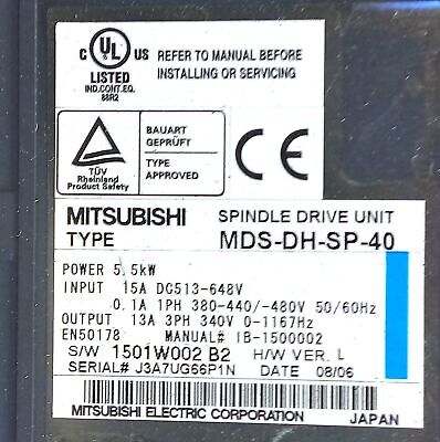 Mitsubishi MDS-DH-SP-40 380-480 V AC 15 A 5.5 kW Spindle Drive