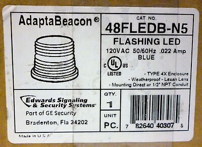 Edwards Signaling 48LEDB-N5 Blue Beacon Light