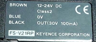 KEYENCE FS-V21RP 12-24 V DC Fiber Optic Photoelectric Sensor