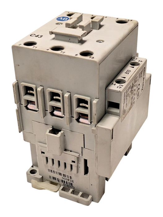 Allen-Bradley 100-C43D00 400 V AC 43 A Contactor w/ 110/120 V AC Coil and 100-S