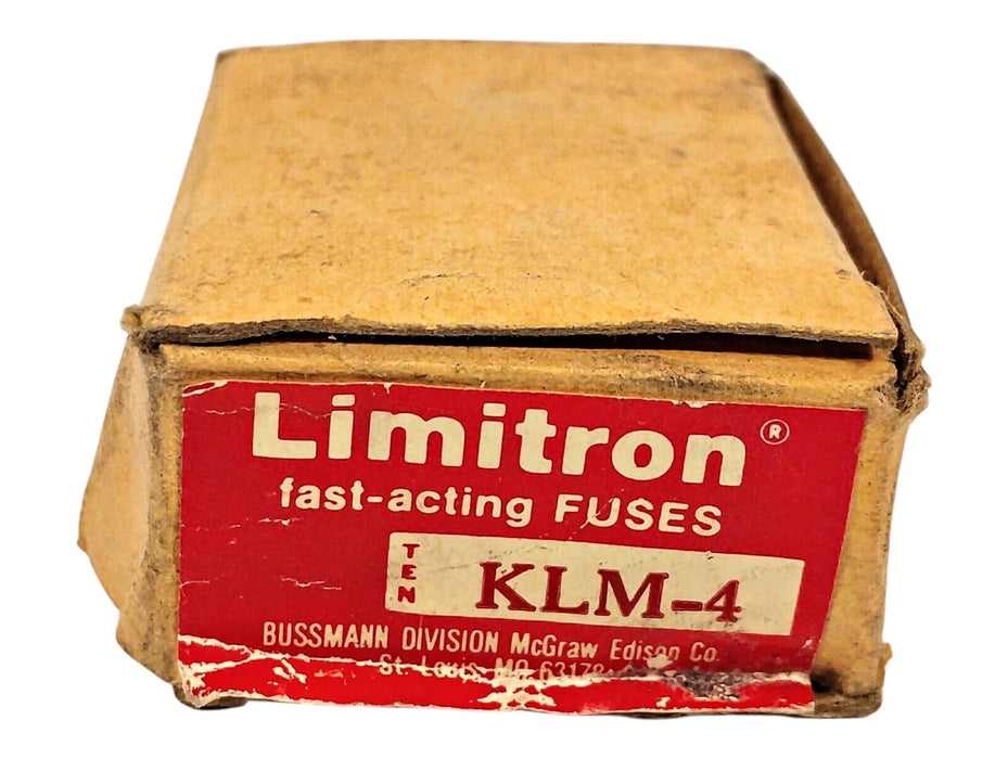 Bussmann KLM-4 600 V AC/DC 4 A Current-Limiting Fast-Acting Fuses