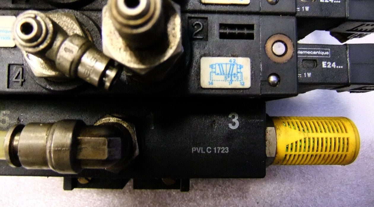 Telemecanique Valve Assembly PVLC 1723 with Coils in Tandem