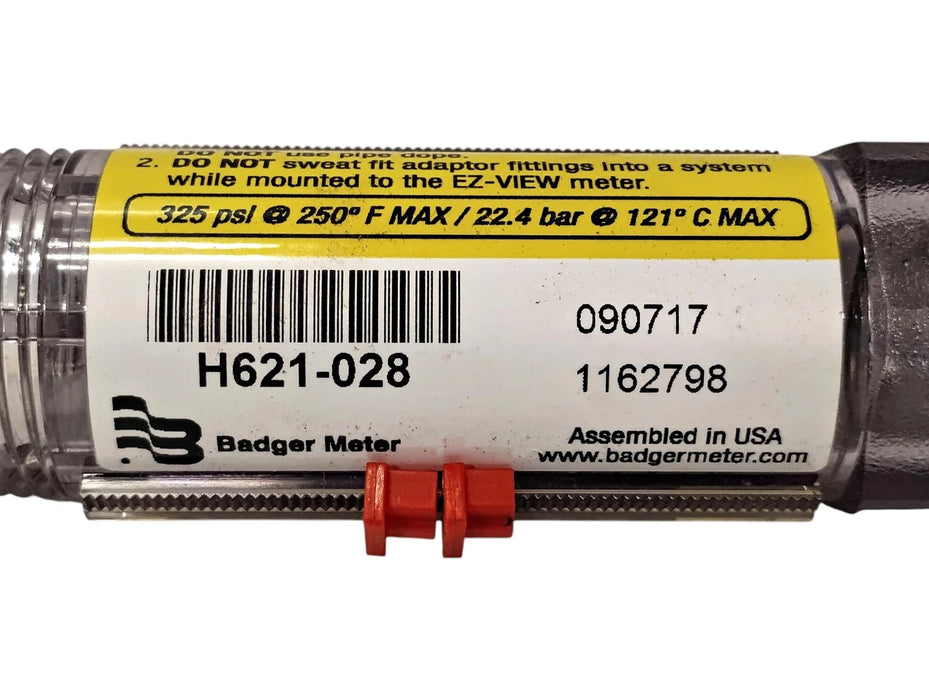Hedland H621-028 EZ-View 325 psi 4-28 gpm Flow Meter w/ 1 in NPT Ports