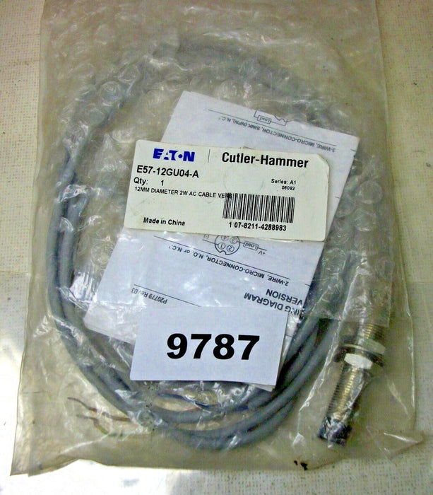 Cutler-Hammer Proximity Sensor 12mm Cable E57-GU04-A
